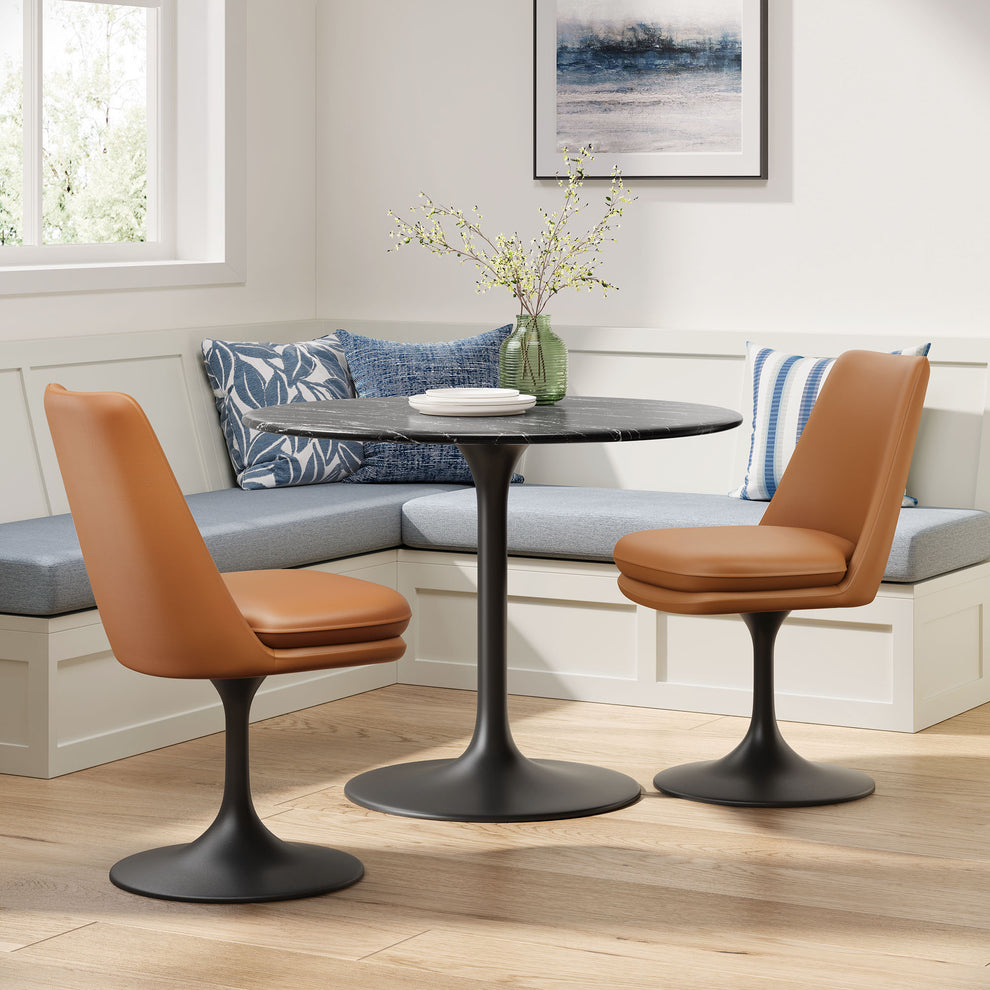 Lippa Swivel Dining Vegan Leather Side Chair by Modway | Dining Chairs | Modishstore - 18