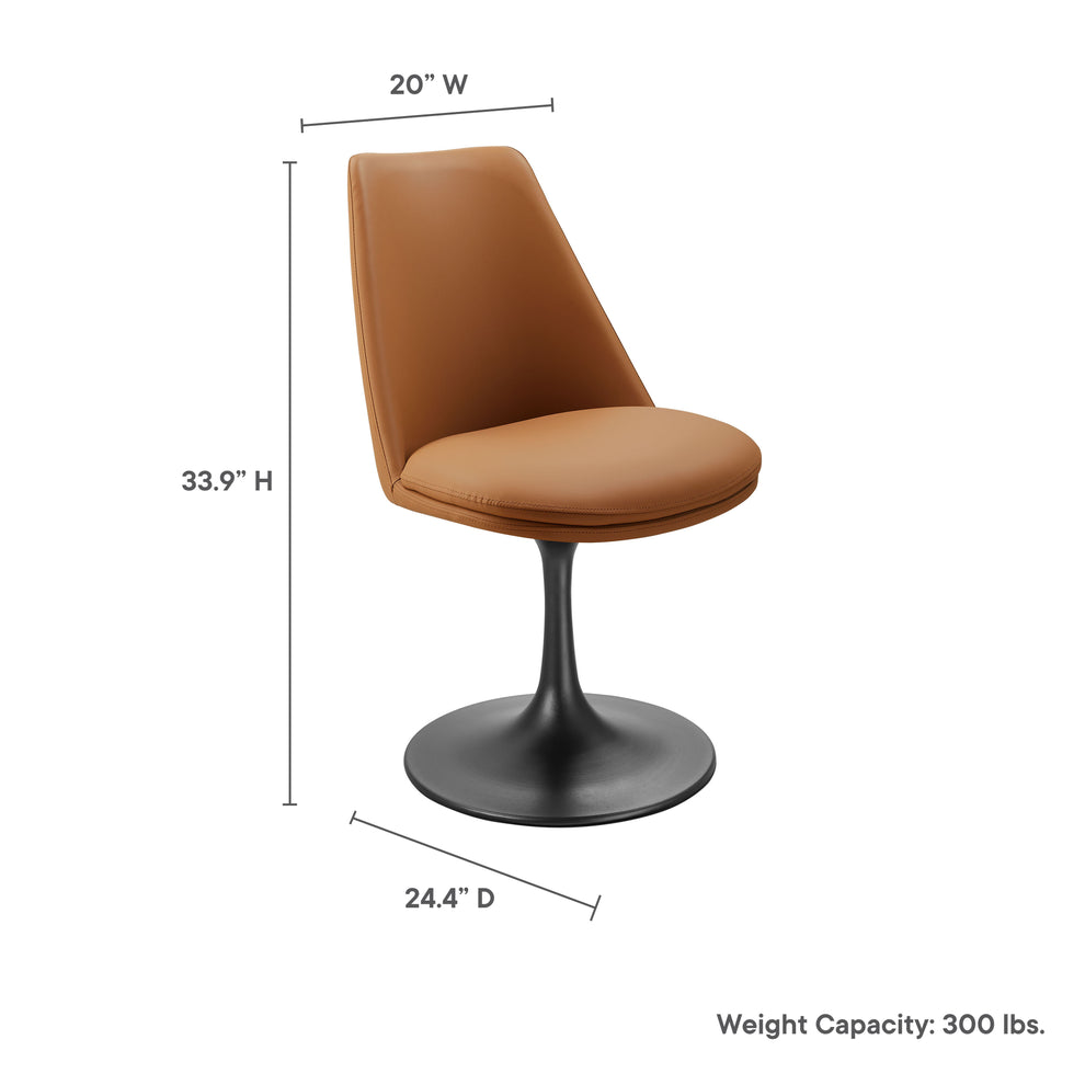 Lippa Swivel Dining Vegan Leather Side Chair by Modway | Dining Chairs | Modishstore - 20
