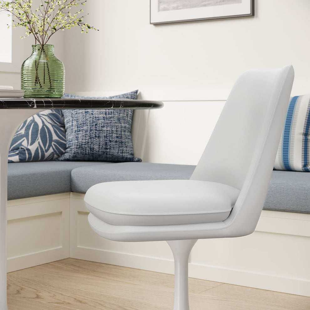 Lippa Swivel Dining Vegan Leather Side Chair by Modway | Dining Chairs | Modishstore - 27