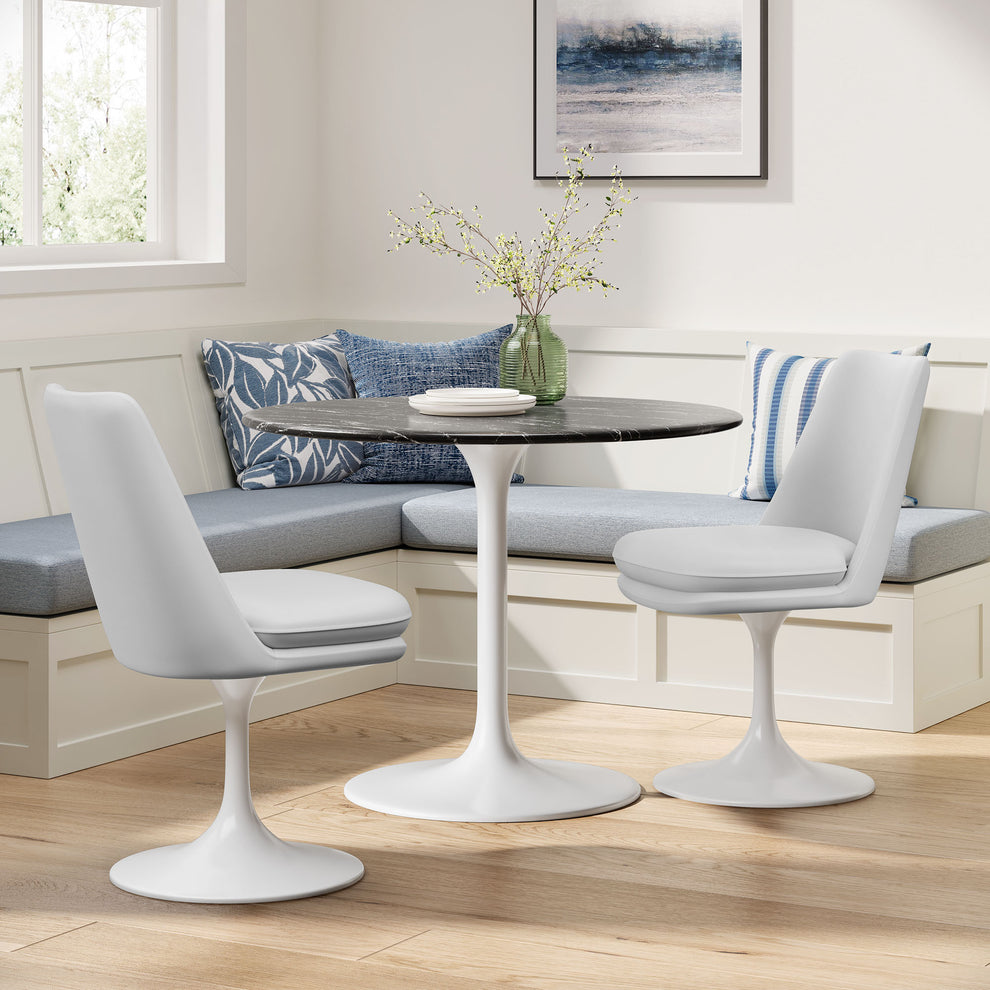 Lippa Swivel Dining Vegan Leather Side Chair by Modway | Dining Chairs | Modishstore - 28