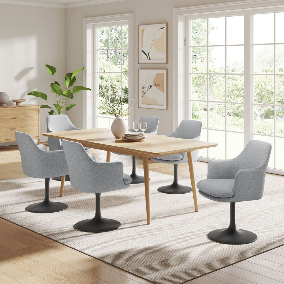Lippa Swivel Dining Upholstered Armchair by Modway | Dining Chairs | Modishstore - 8
