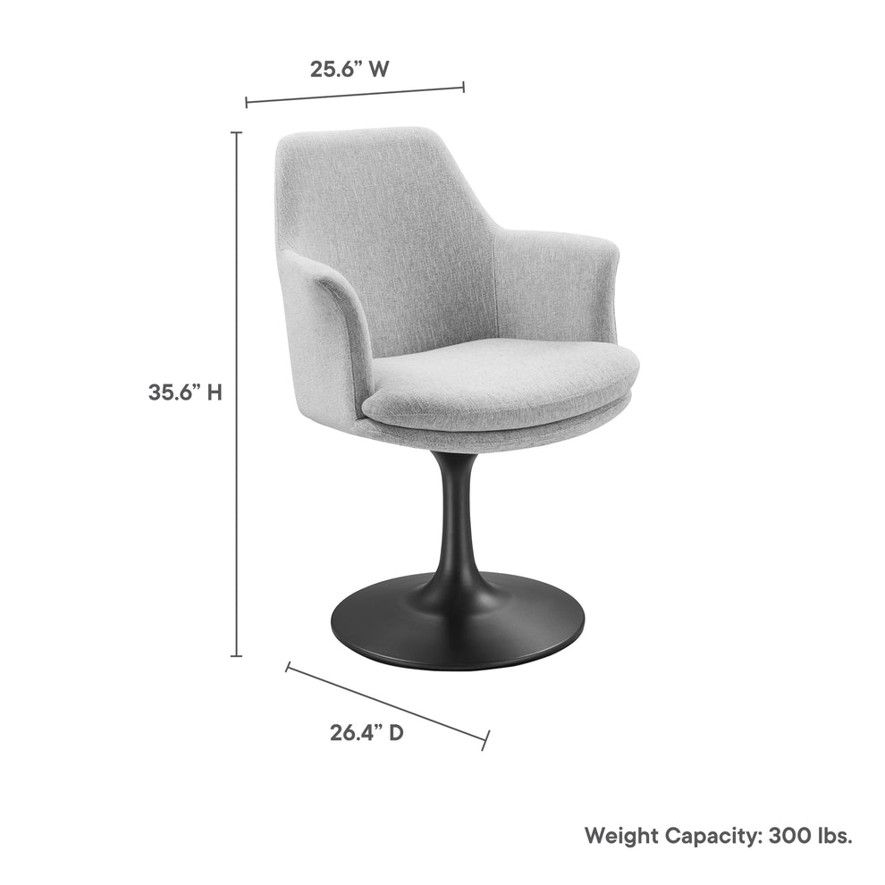 Lippa Swivel Dining Upholstered Armchair by Modway | Dining Chairs | Modishstore - 10