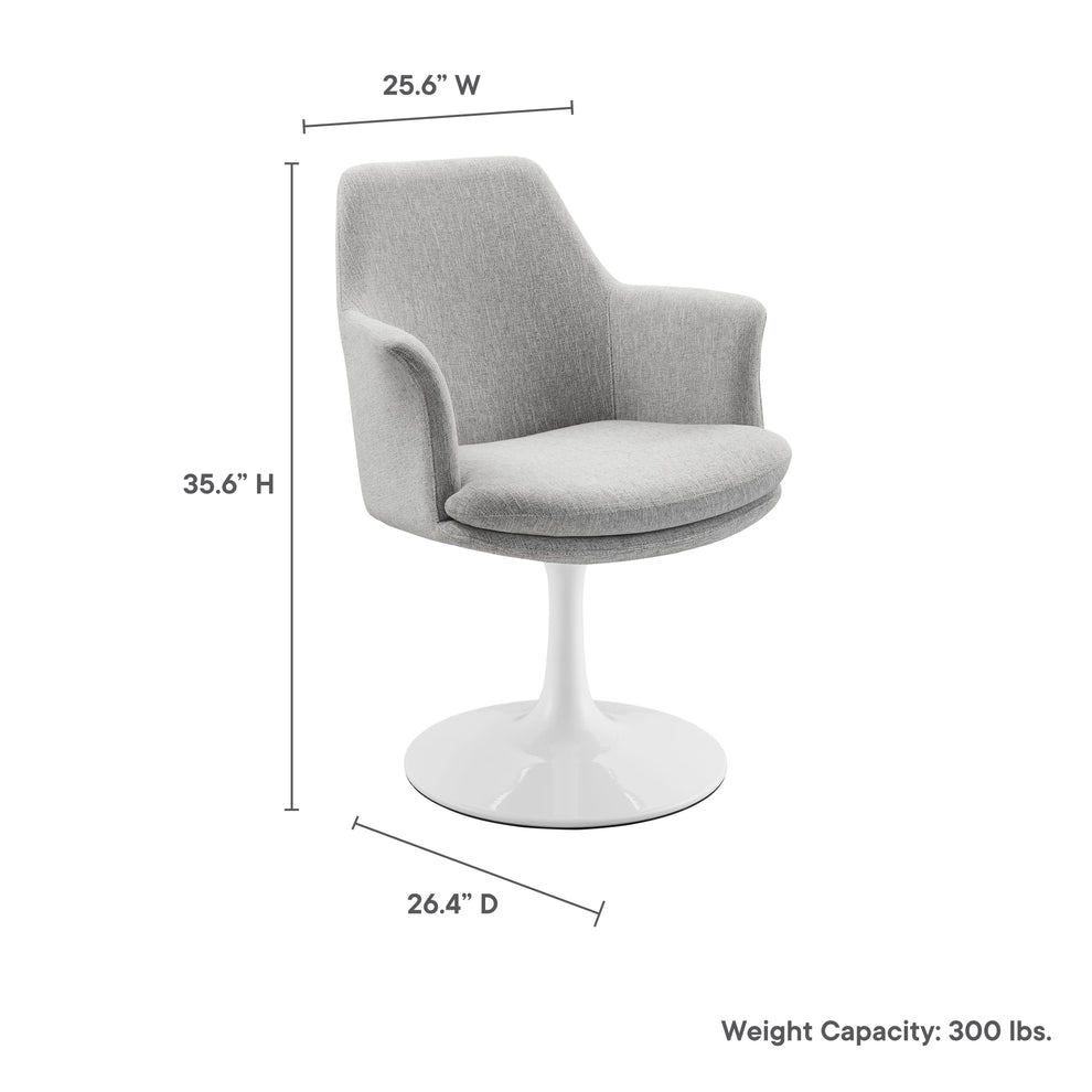 Lippa Swivel Dining Upholstered Armchair by Modway | Dining Chairs | Modishstore - 20