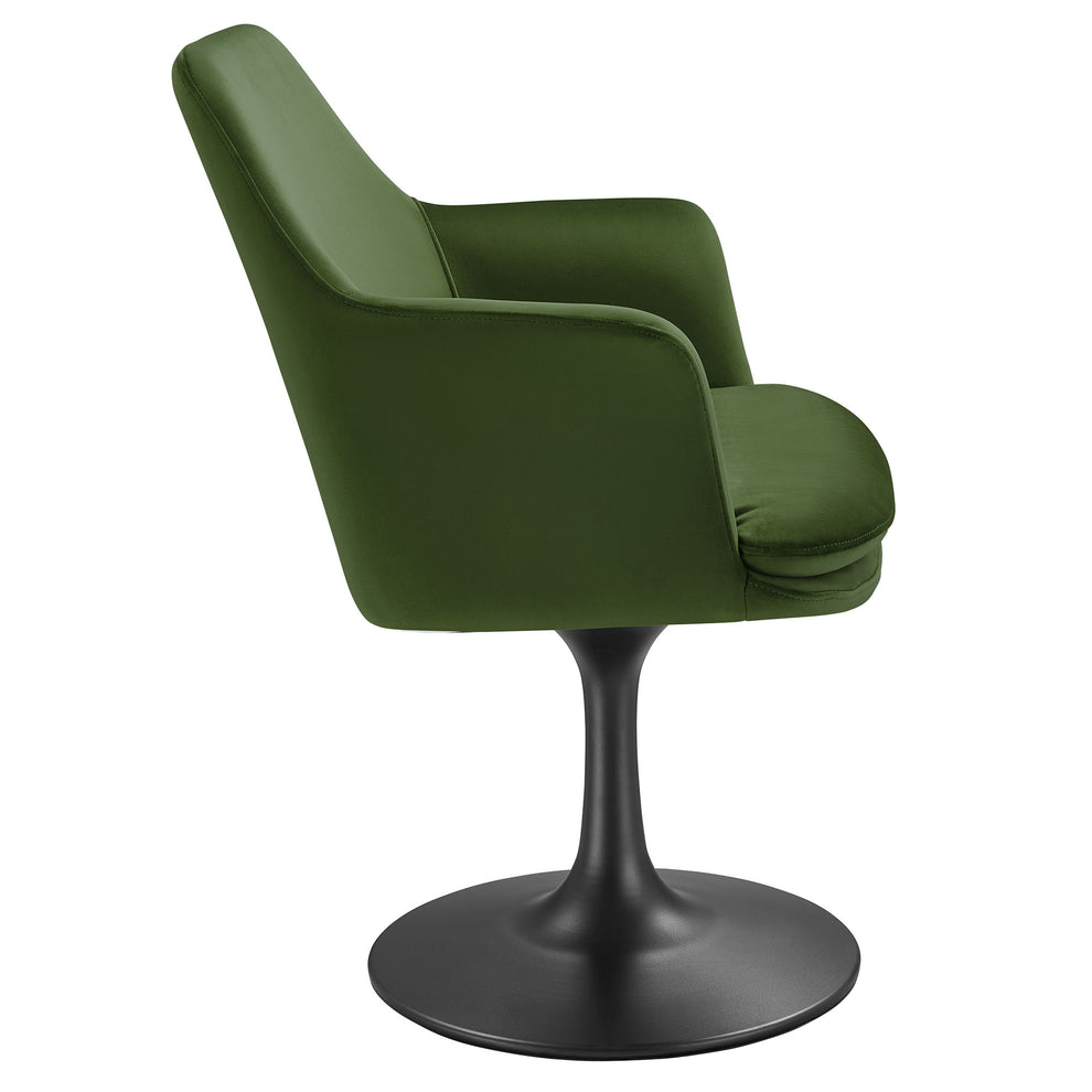 Lippa Swivel Dining Performance Velvet Armchair by Modway | Dining Chairs | Modishstore - 3