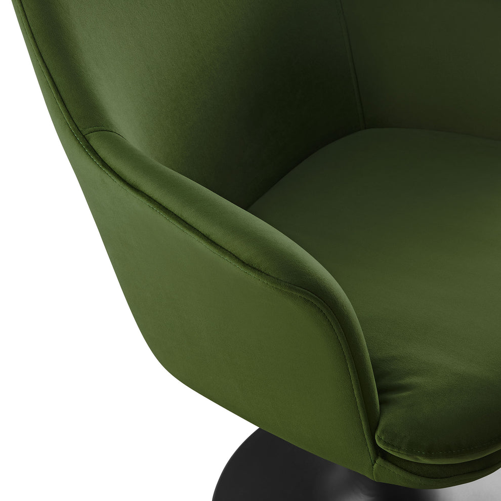 Lippa Swivel Dining Performance Velvet Armchair by Modway | Dining Chairs | Modishstore - 6