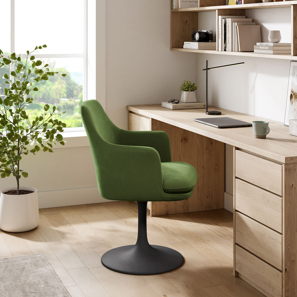 Lippa Swivel Dining Performance Velvet Armchair by Modway | Dining Chairs | Modishstore - 7