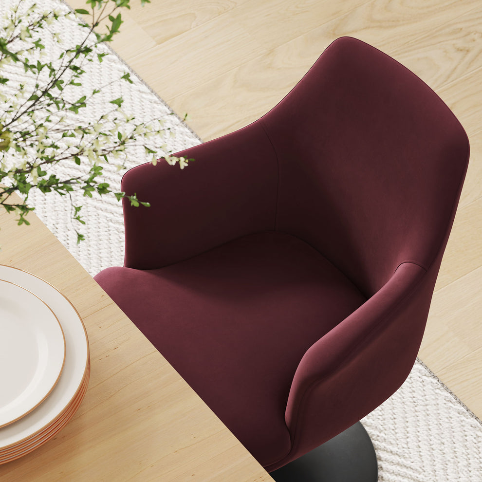 Lippa Swivel Dining Performance Velvet Armchair by Modway | Dining Chairs | Modishstore - 17