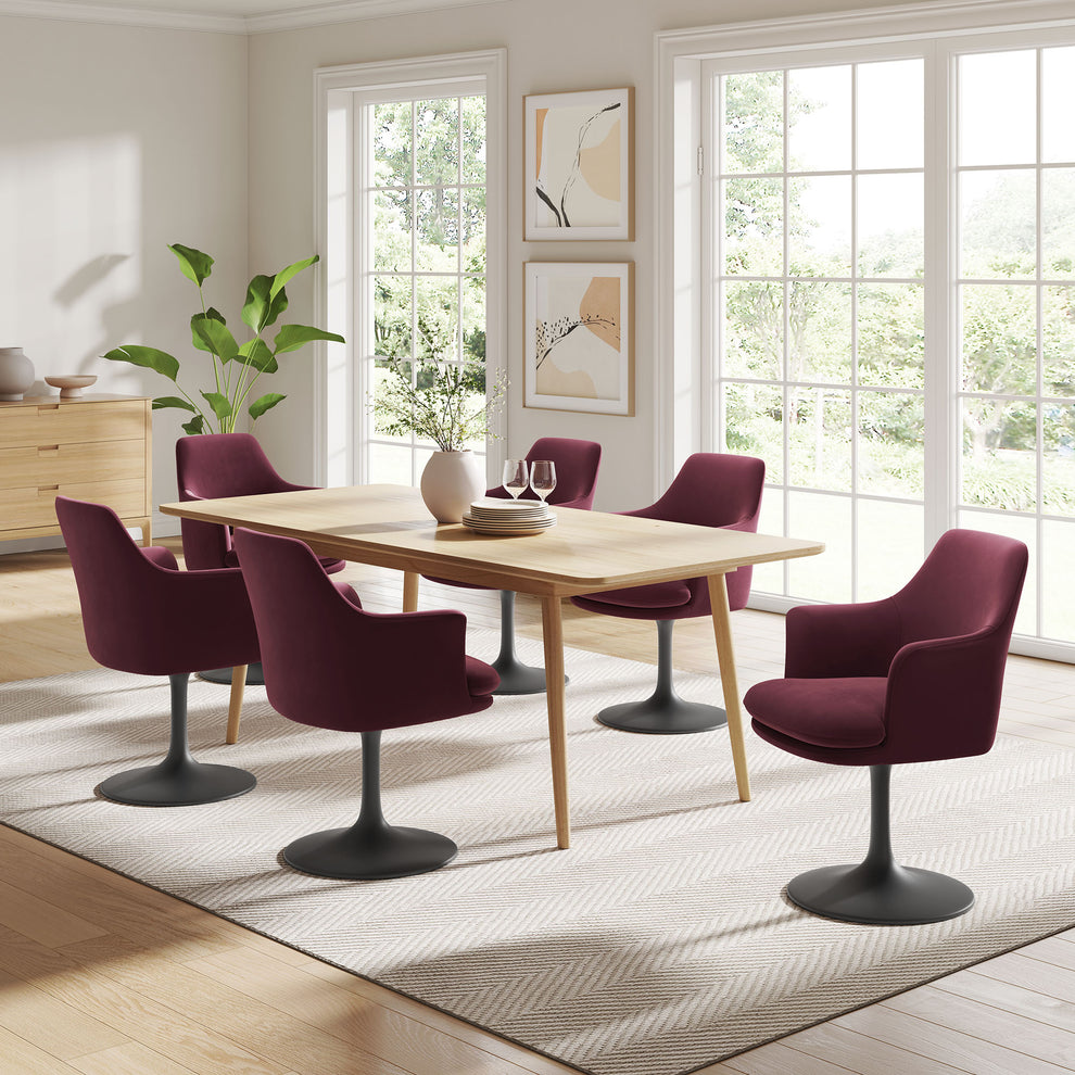 Lippa Swivel Dining Performance Velvet Armchair by Modway | Dining Chairs | Modishstore - 18