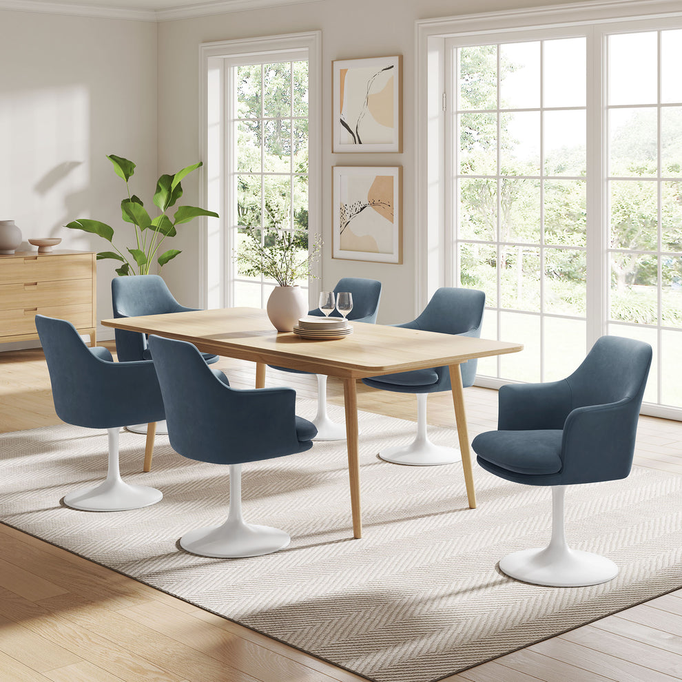 Lippa Swivel Dining Performance Velvet Armchair by Modway | Dining Chairs | Modishstore - 28