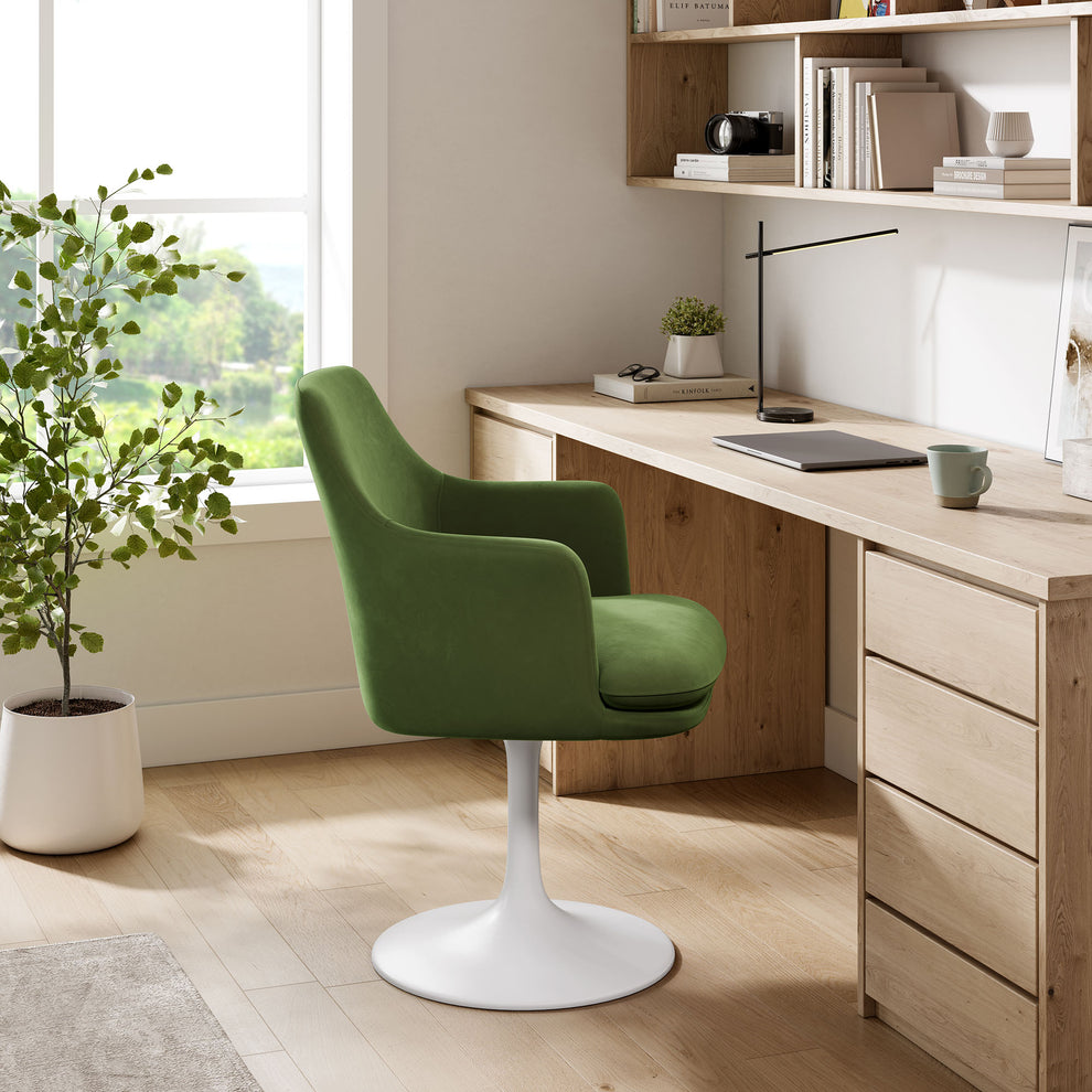 Lippa Swivel Dining Performance Velvet Armchair by Modway | Dining Chairs | Modishstore - 36