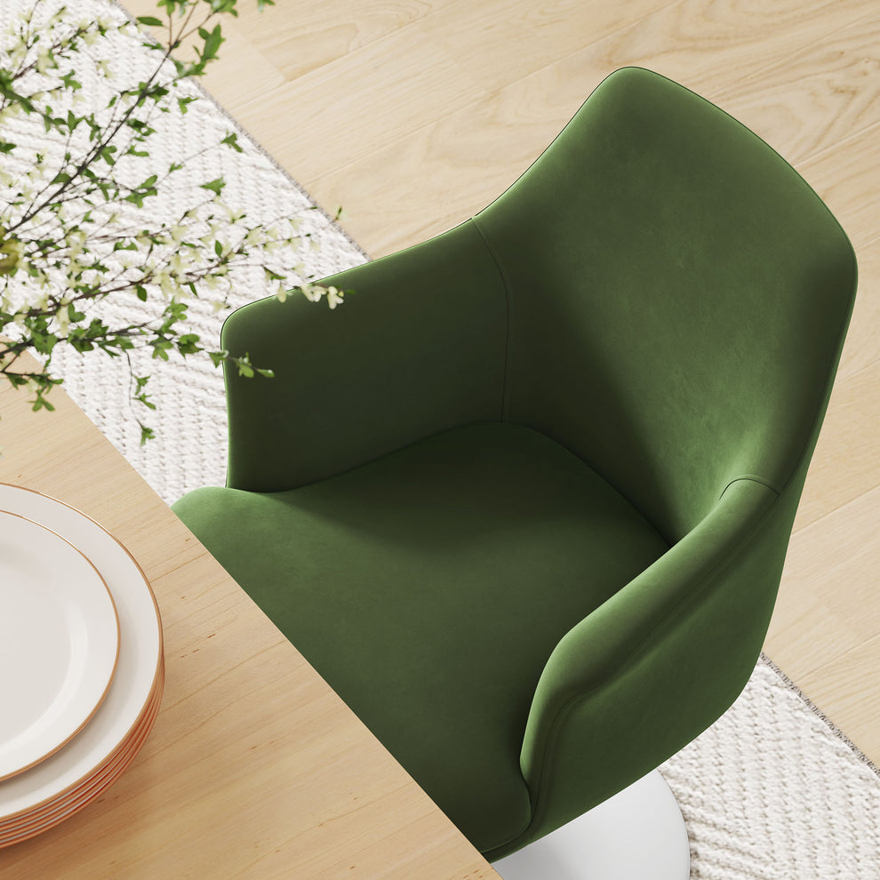 Lippa Swivel Dining Performance Velvet Armchair by Modway | Dining Chairs | Modishstore - 37