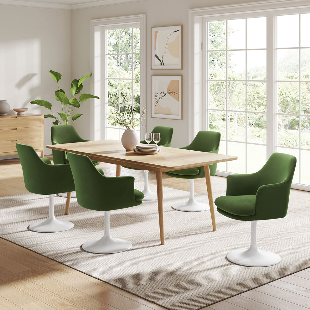 Lippa Swivel Dining Performance Velvet Armchair by Modway | Dining Chairs | Modishstore - 38
