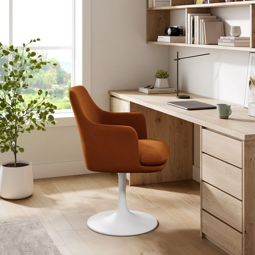 Lippa Swivel Dining Performance Velvet Armchair by Modway | Dining Chairs | Modishstore - 46