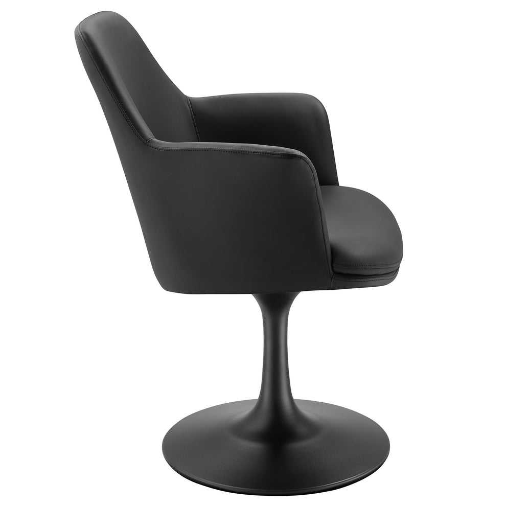 Lippa Swivel Dining Vegan Leather Armchair by Modway | Dining Chairs | Modishstore - 3