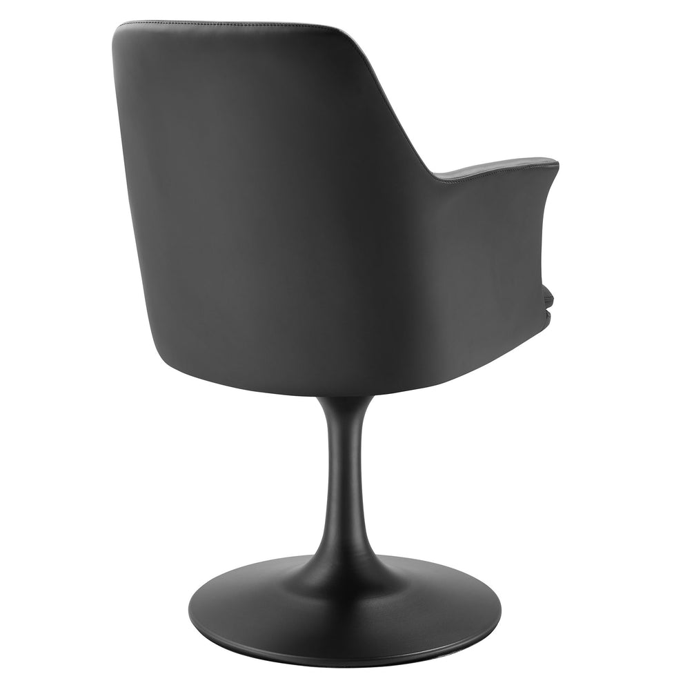Lippa Swivel Dining Vegan Leather Armchair by Modway | Dining Chairs | Modishstore - 4