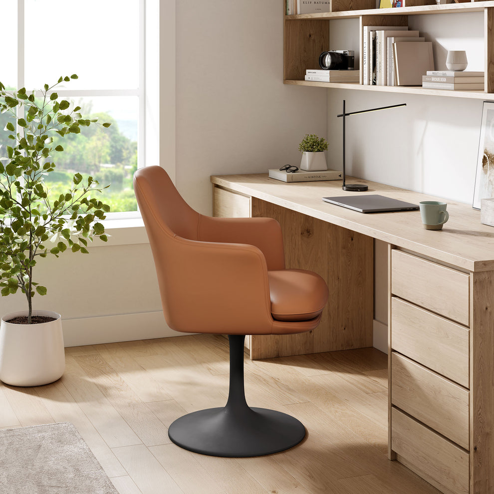 Lippa Swivel Dining Vegan Leather Armchair by Modway | Dining Chairs | Modishstore - 16
