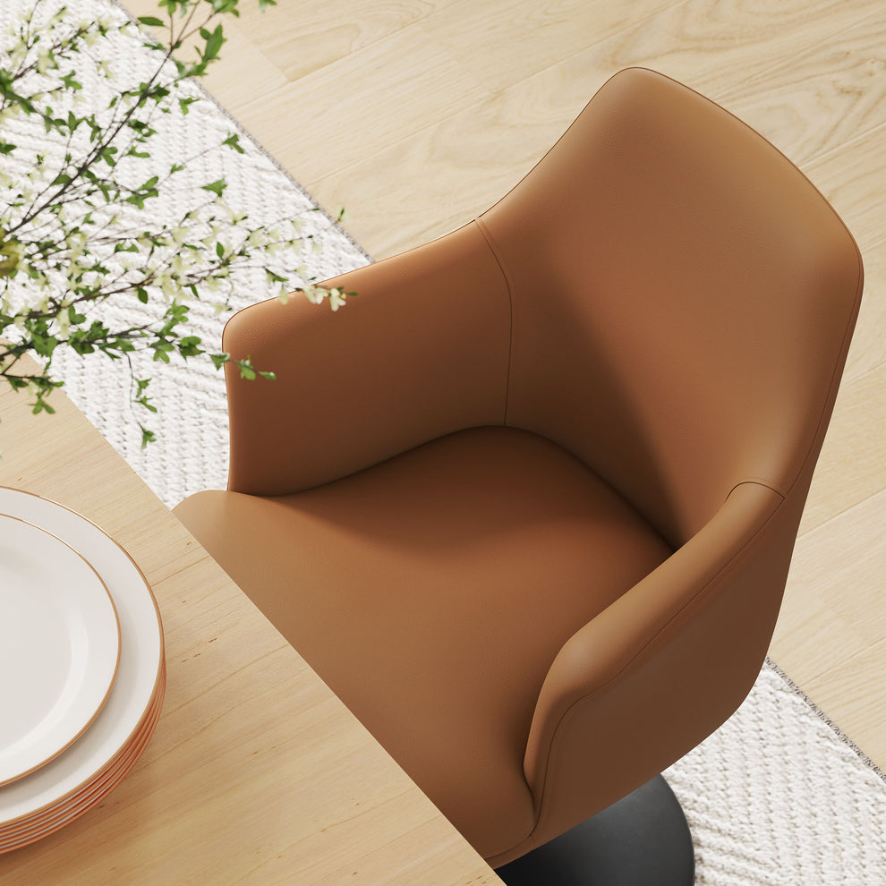 Lippa Swivel Dining Vegan Leather Armchair by Modway | Dining Chairs | Modishstore - 17