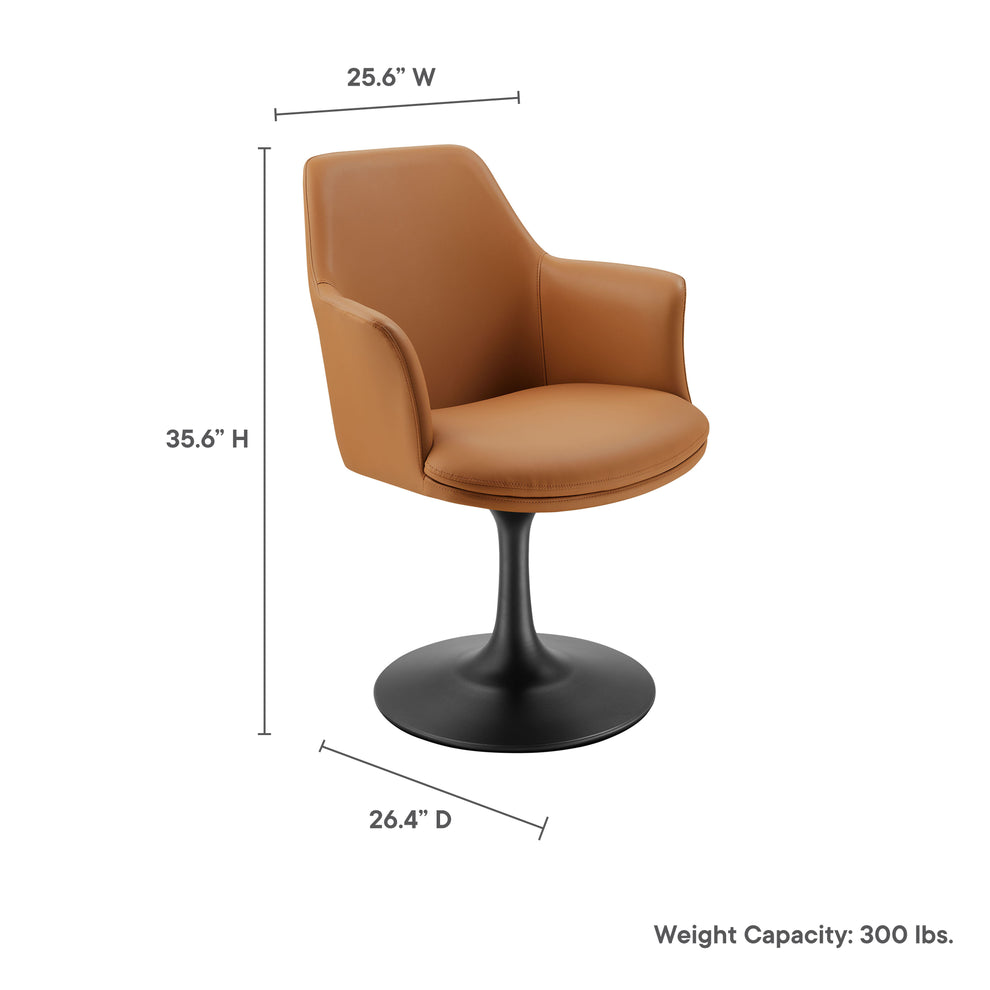 Lippa Swivel Dining Vegan Leather Armchair by Modway | Dining Chairs | Modishstore - 20