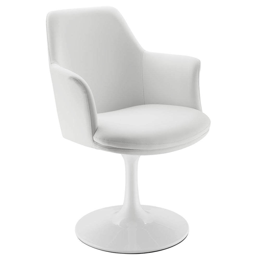 Lippa Swivel Dining Vegan Leather Armchair by Modway | Dining Chairs | Modishstore - 21