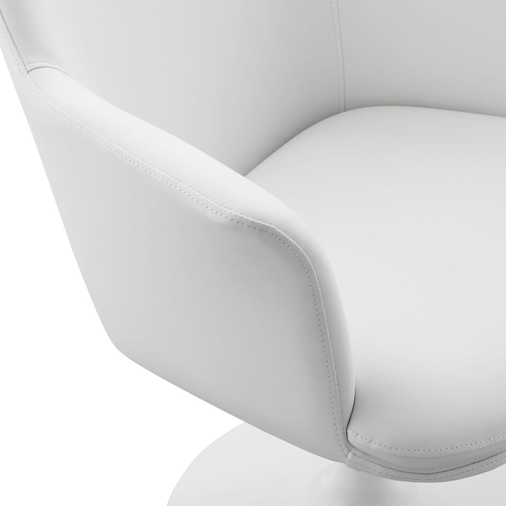 Lippa Swivel Dining Vegan Leather Armchair by Modway | Dining Chairs | Modishstore - 25