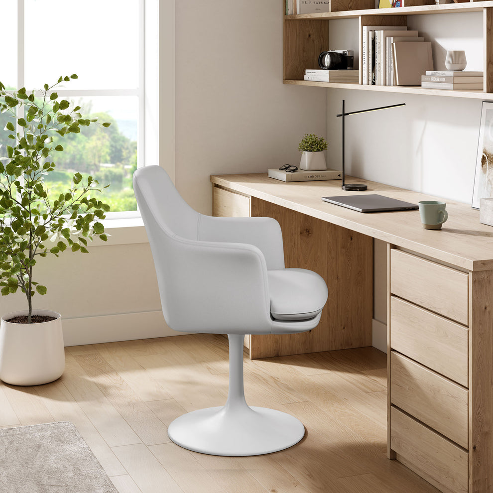 Lippa Swivel Dining Vegan Leather Armchair by Modway | Dining Chairs | Modishstore - 26