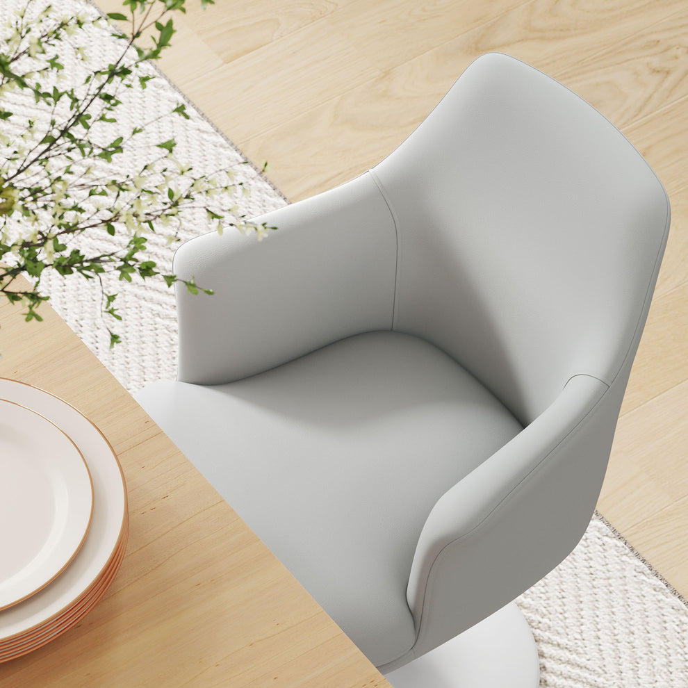 Lippa Swivel Dining Vegan Leather Armchair by Modway | Dining Chairs | Modishstore - 27