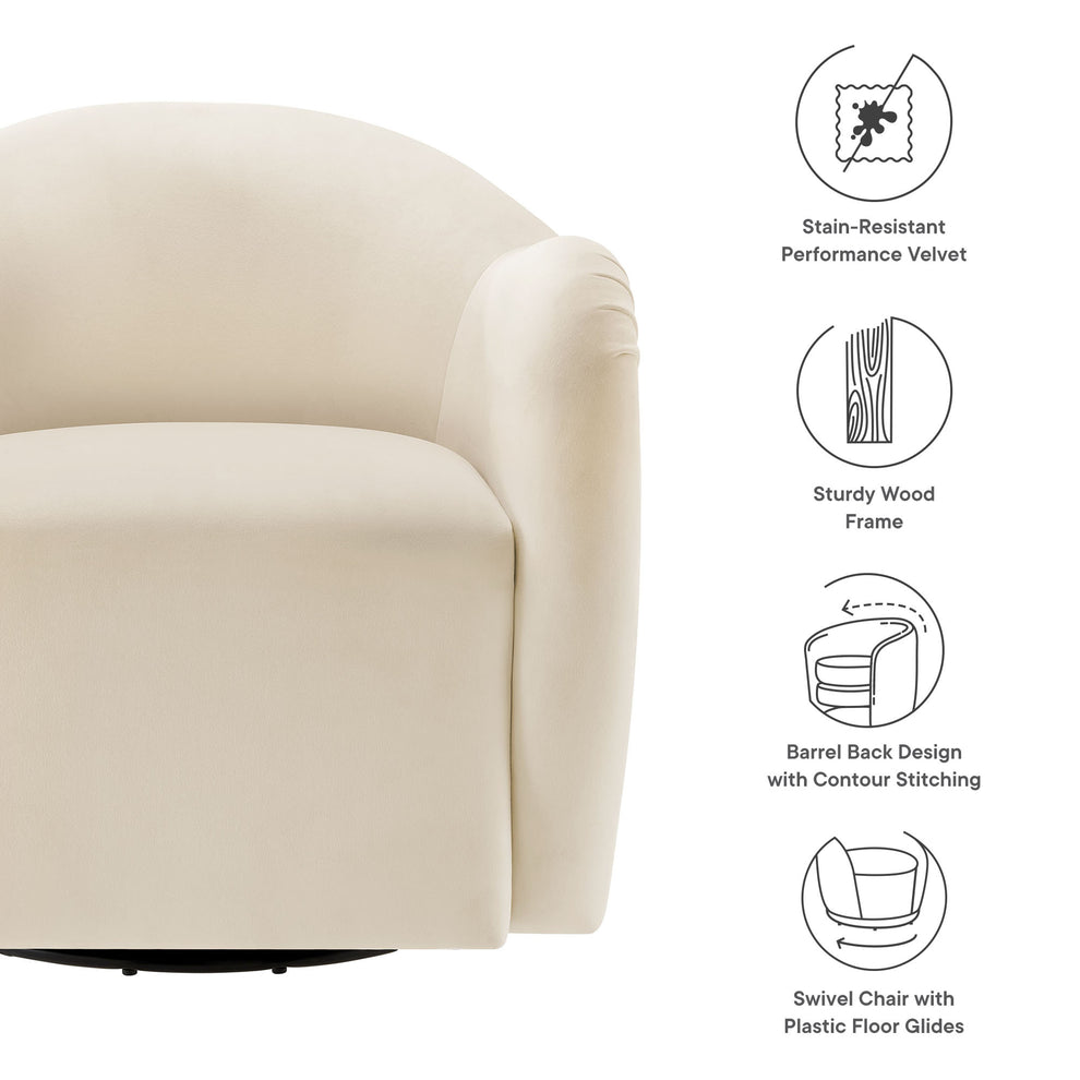 Compose Performance Velvet Swivel Armchair by Modway | Accent Chairs | Modishstore - 8