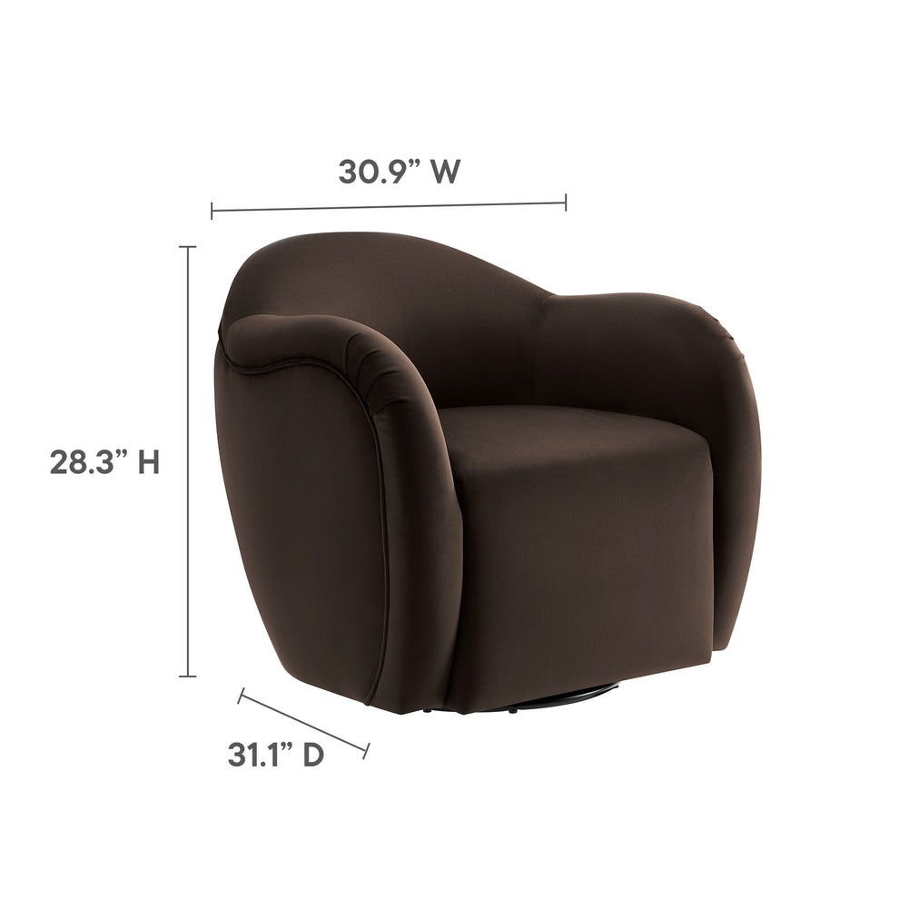 Compose Performance Velvet Swivel Armchair by Modway | Accent Chairs | Modishstore - 18
