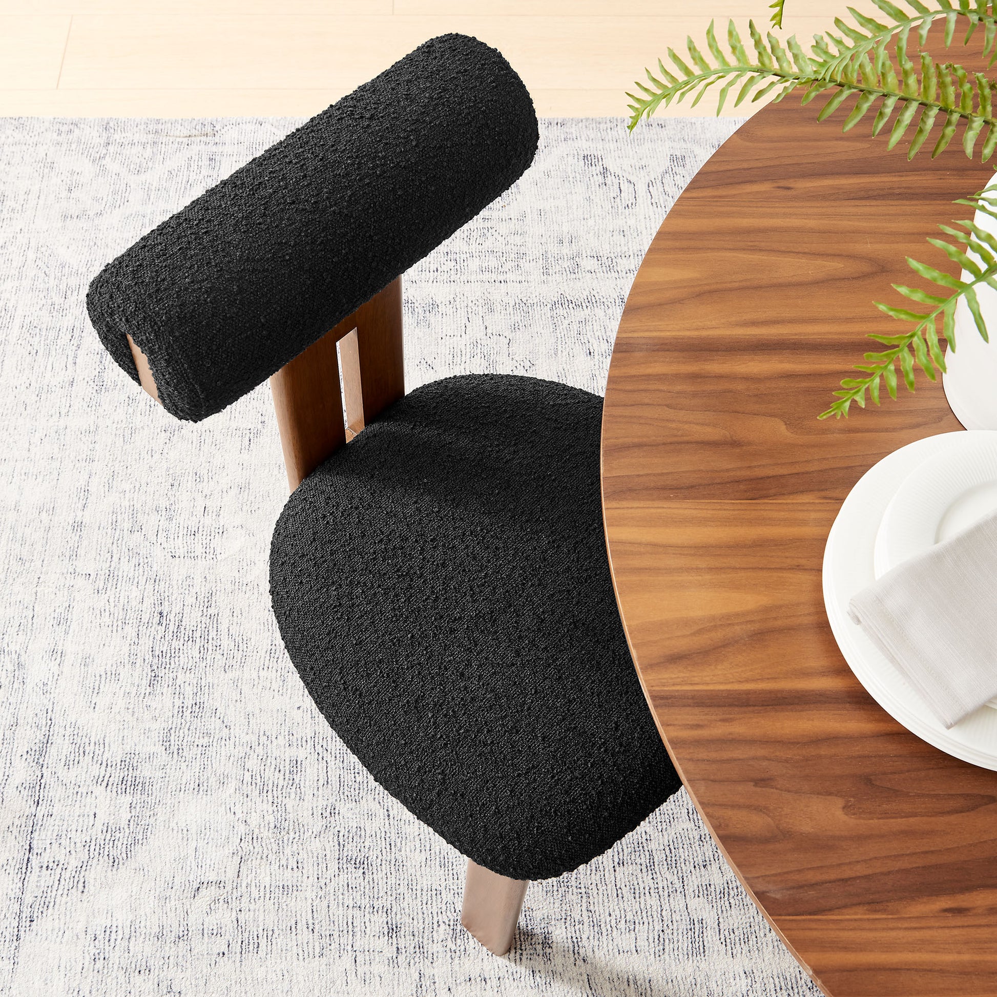 Torian Boucle Fabric Dining Chair Set of 2 by Modway | Dining Chairs | Modishstore - 17