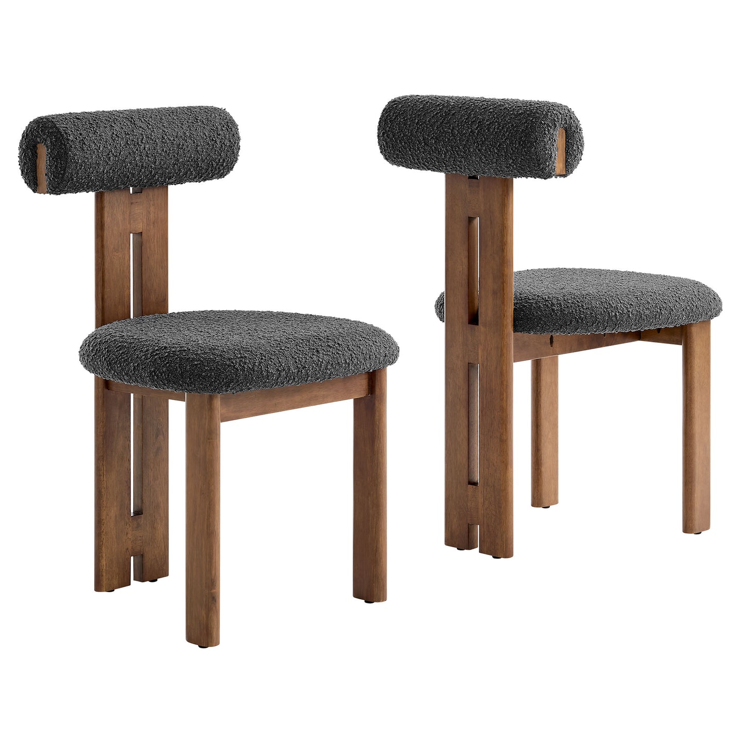 Torian Boucle Fabric Dining Chair Set of 2 by Modway | Dining Chairs | Modishstore - 21