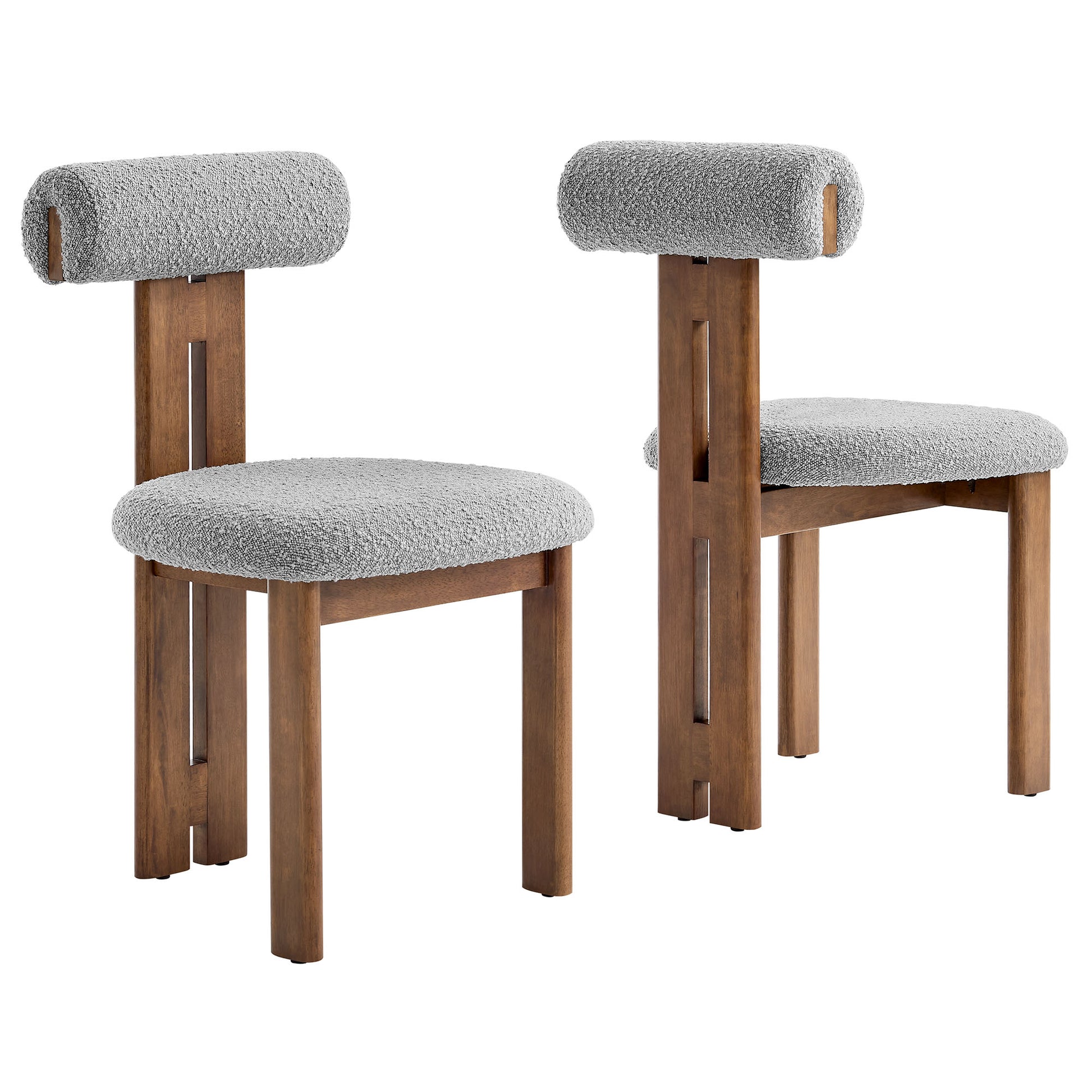 Torian Boucle Fabric Dining Chair Set of 2 by Modway | Dining Chairs | Modishstore - 31