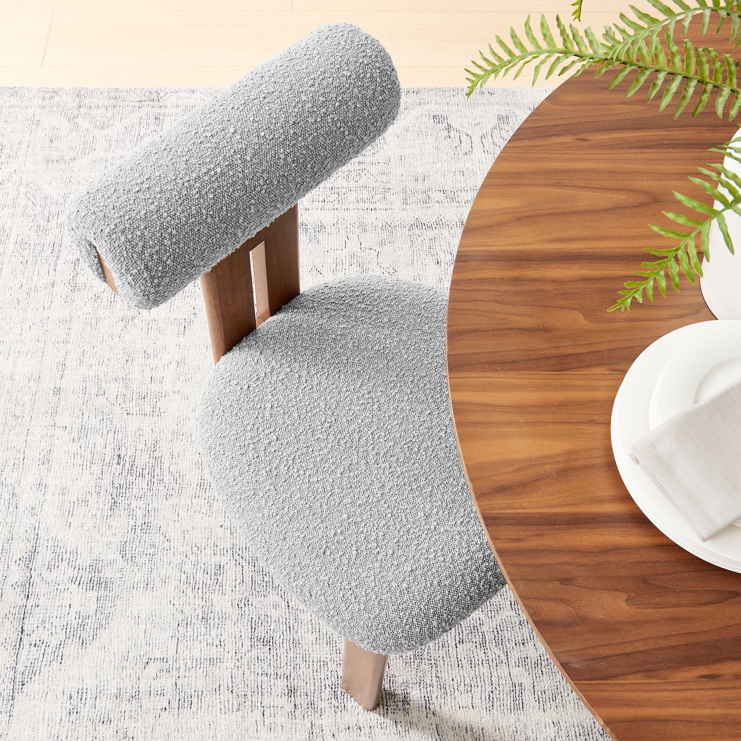 Torian Boucle Fabric Dining Chair Set of 2 by Modway | Dining Chairs | Modishstore - 37