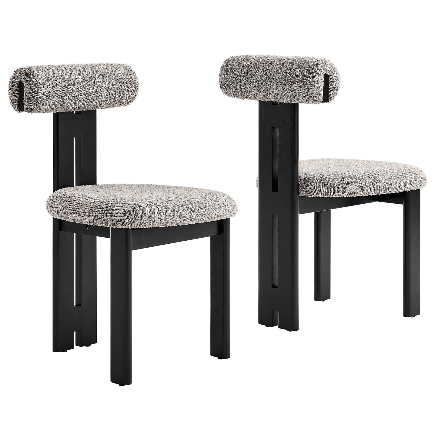 Torian Boucle Fabric Dining Chair Set of 2 by Modway | Dining Chairs | Modishstore - 41