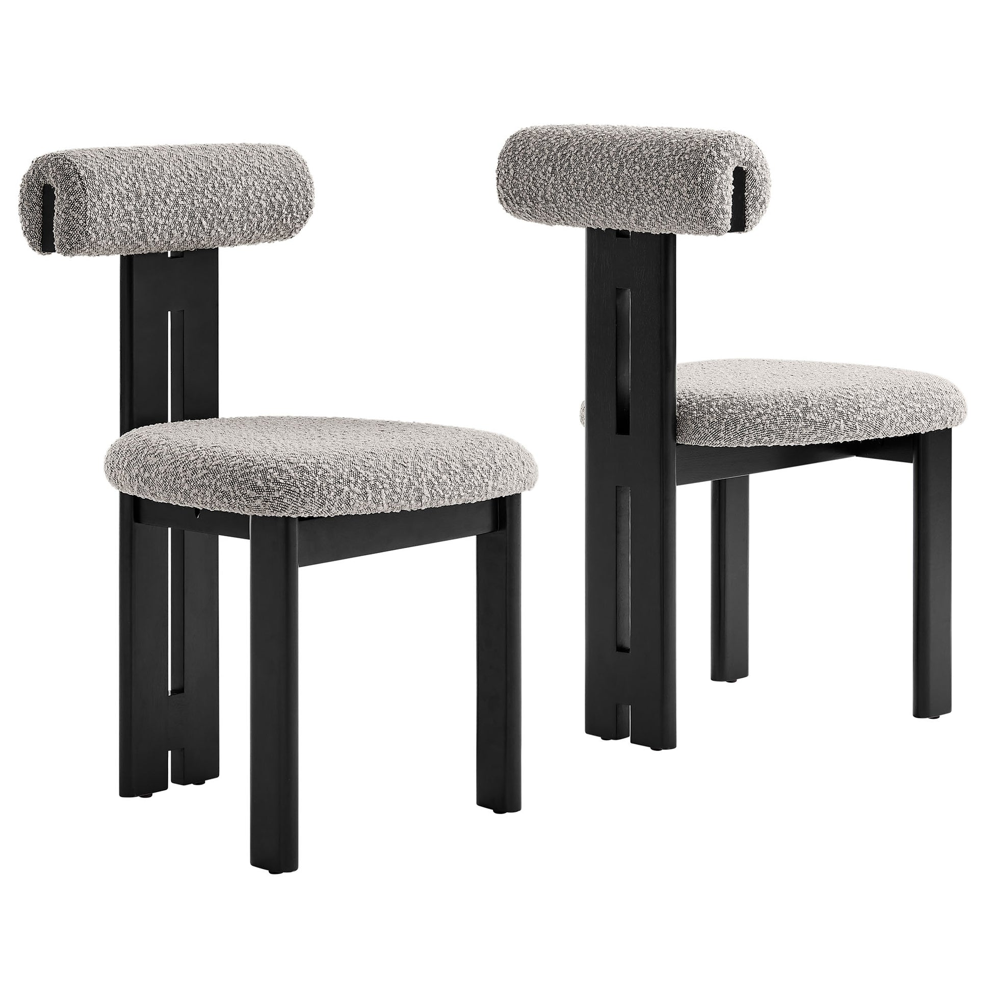 Torian Boucle Fabric Dining Chair Set of 2 by Modway | Dining Chairs | Modishstore - 41