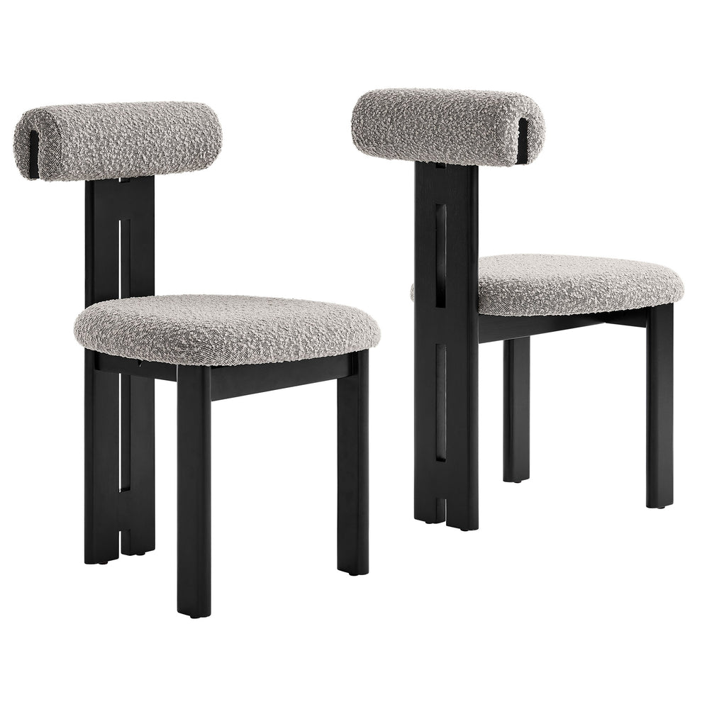 Torian Boucle Fabric Dining Chair Set of 2 by Modway | Dining Chairs | Modishstore - 41