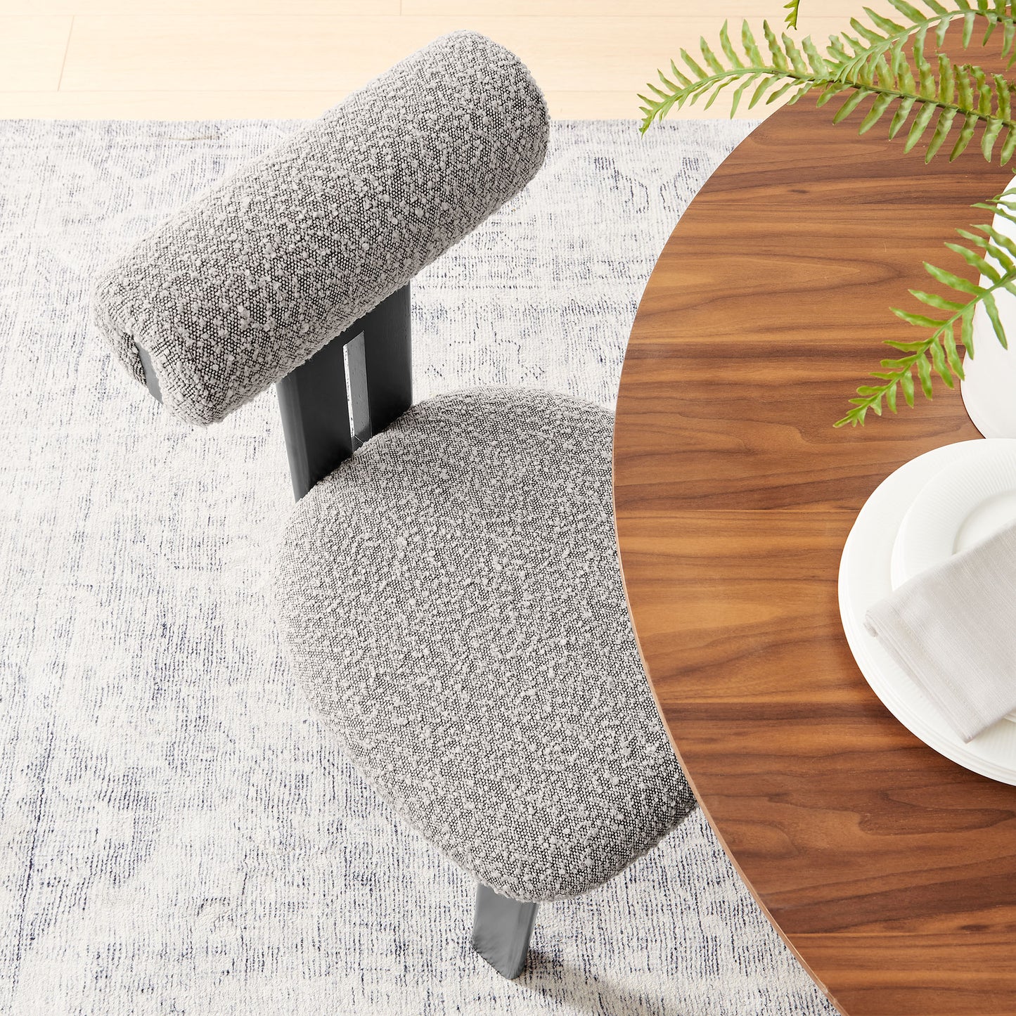 Torian Boucle Fabric Dining Chair Set of 2 by Modway | Dining Chairs | Modishstore - 47