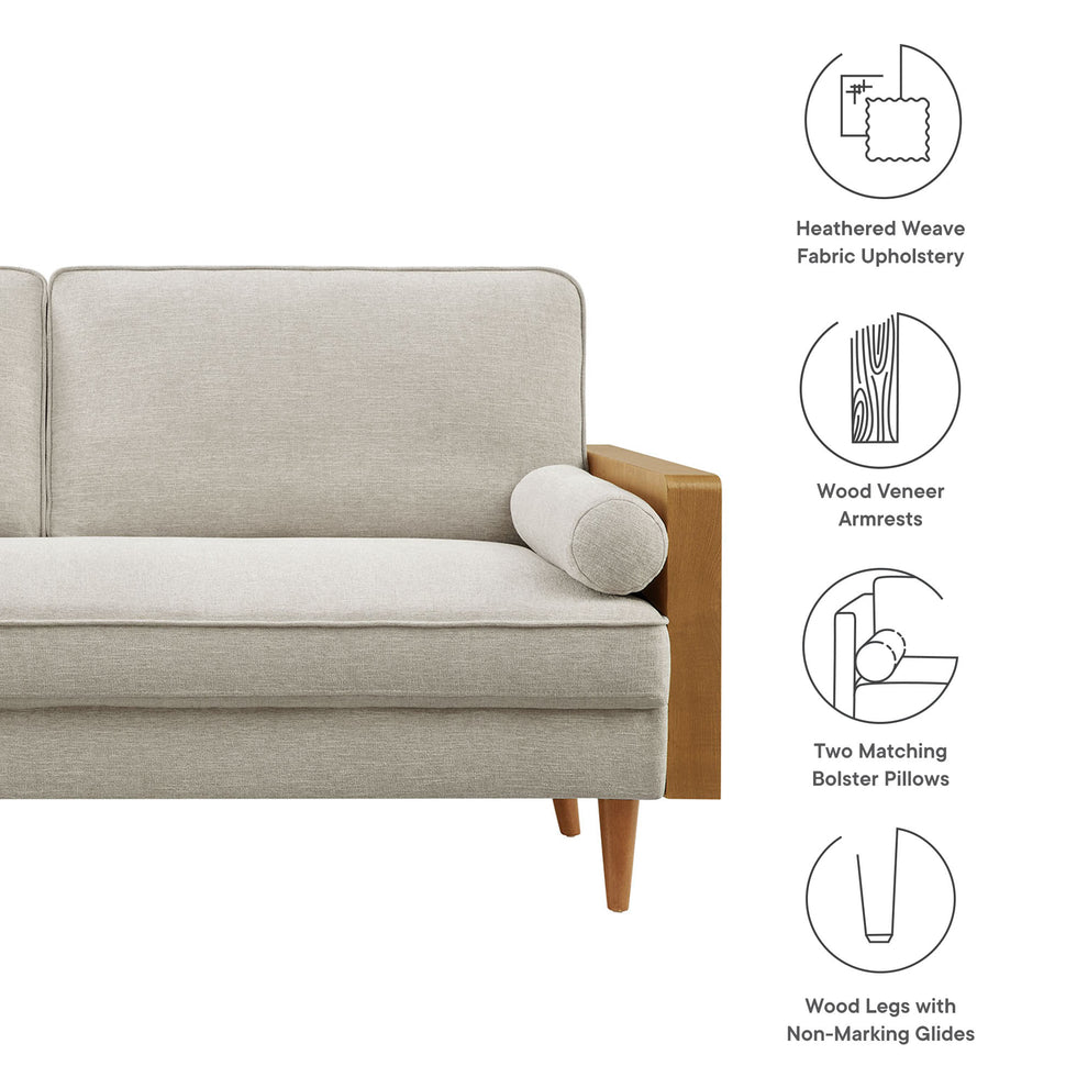 Kellan Heathered Fabric Upholstered Sofa by Modway | Sofas | Modishstore - 8