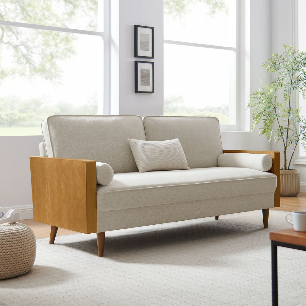 Kellan Heathered Fabric Upholstered Sofa by Modway | Sofas | Modishstore - 16