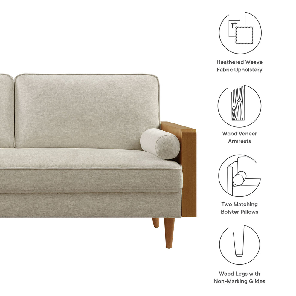 Kellan Heathered Fabric Upholstered Sofa by Modway | Sofas | Modishstore - 17