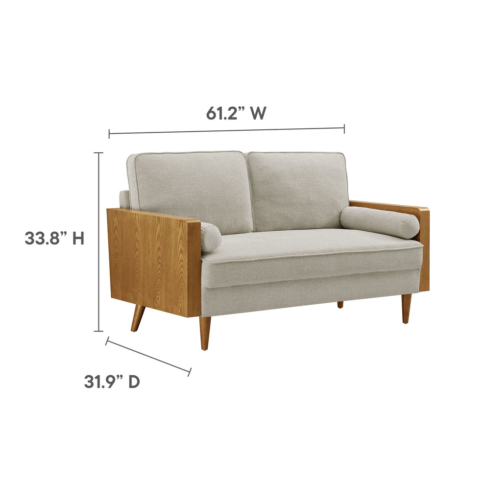 Kellan Heathered Weave Fabric Loveseat by Modway | Loveseats | Modishstore - 9