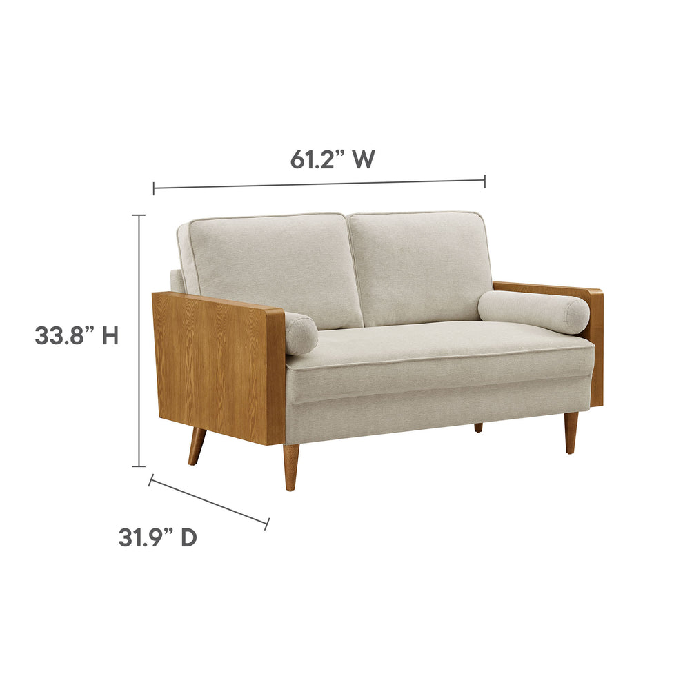 Kellan Heathered Weave Fabric Loveseat by Modway | Loveseats | Modishstore - 18