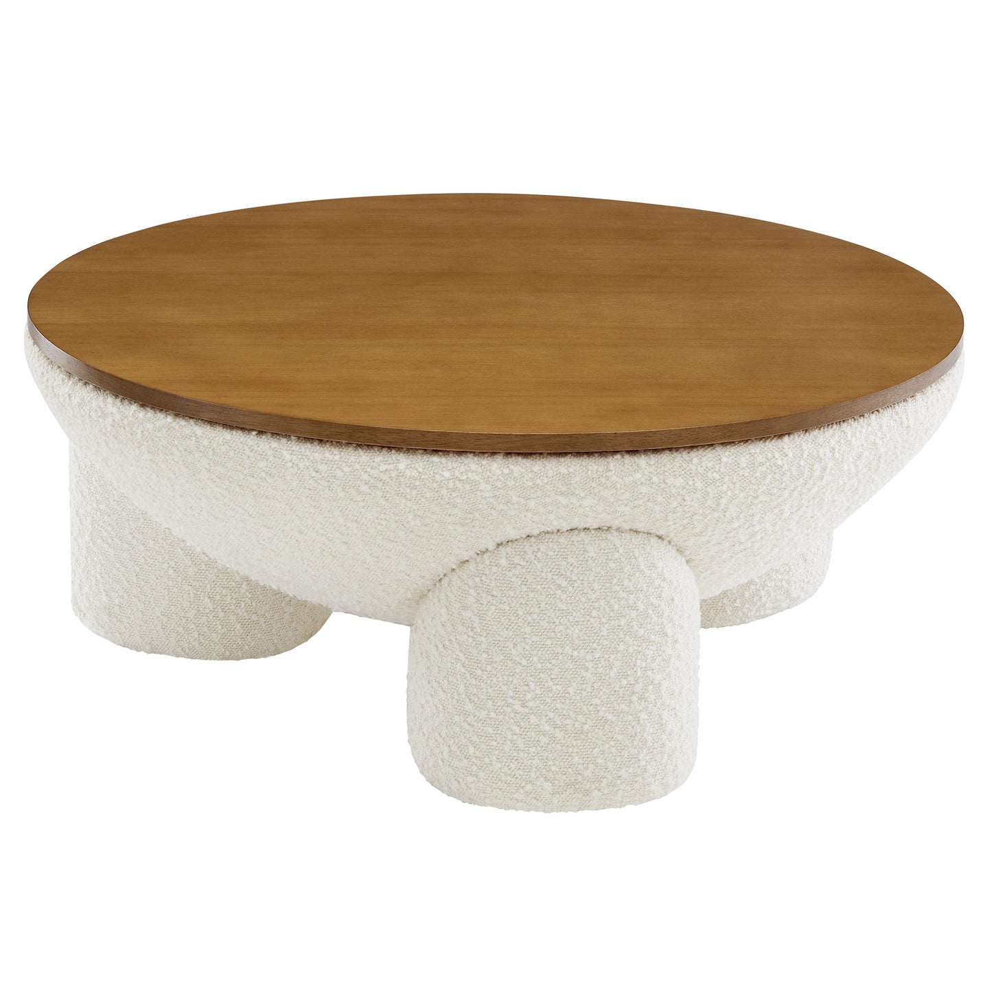 Tridome Round Boucle Upholstered Storage Coffee Table by Modway | Coffee Tables | Modishstore - 2