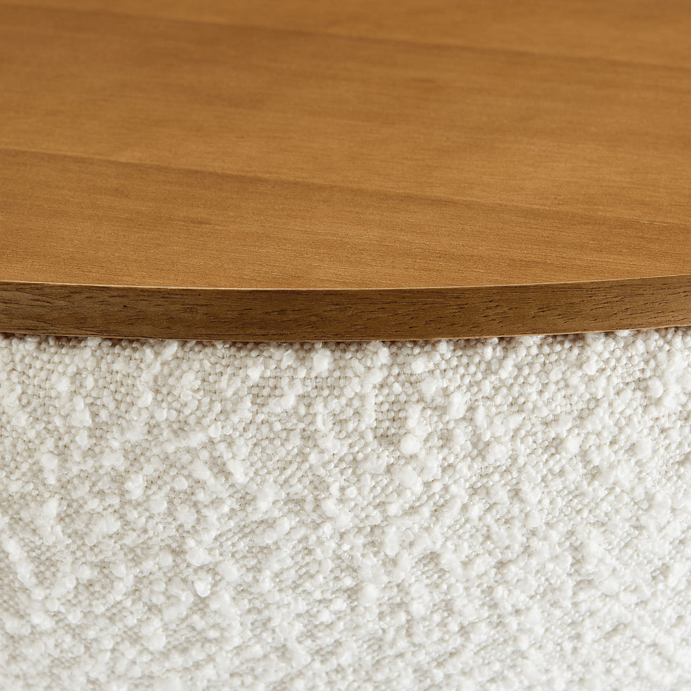 Tridome Round Boucle Upholstered Storage Coffee Table by Modway | Coffee Tables | Modishstore - 4