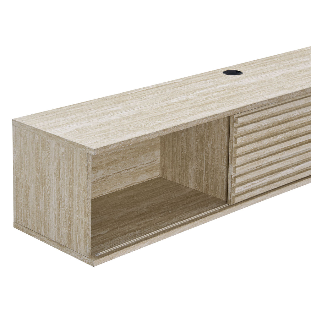 Render 70" Faux Travertine Wall-Mount Media Console TV Stand by Modway | Tv Stands | Modishstore - 6
