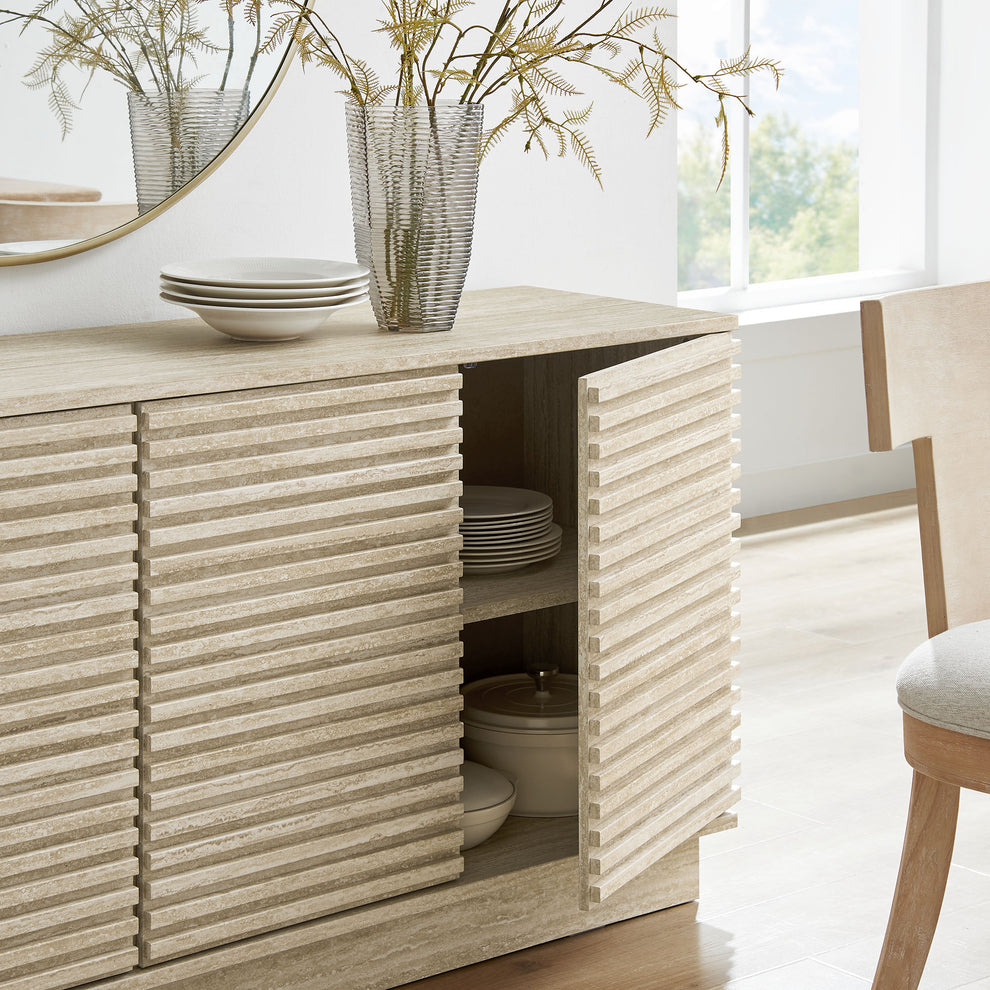 Render 70" Faux Travertine Sideboard Cabinet TV Stand by Modway | Tv Stands | Modishstore - 7