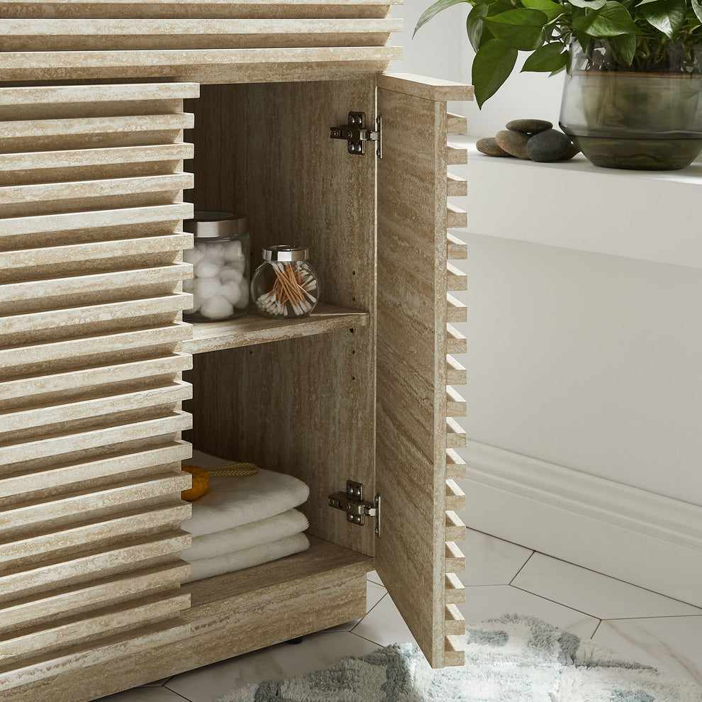 Render 24" Faux Travertine Bathroom Vanity Cabinet (Sink Not Included) by Modway | Bathroom Accessories | Modishstore - 8
