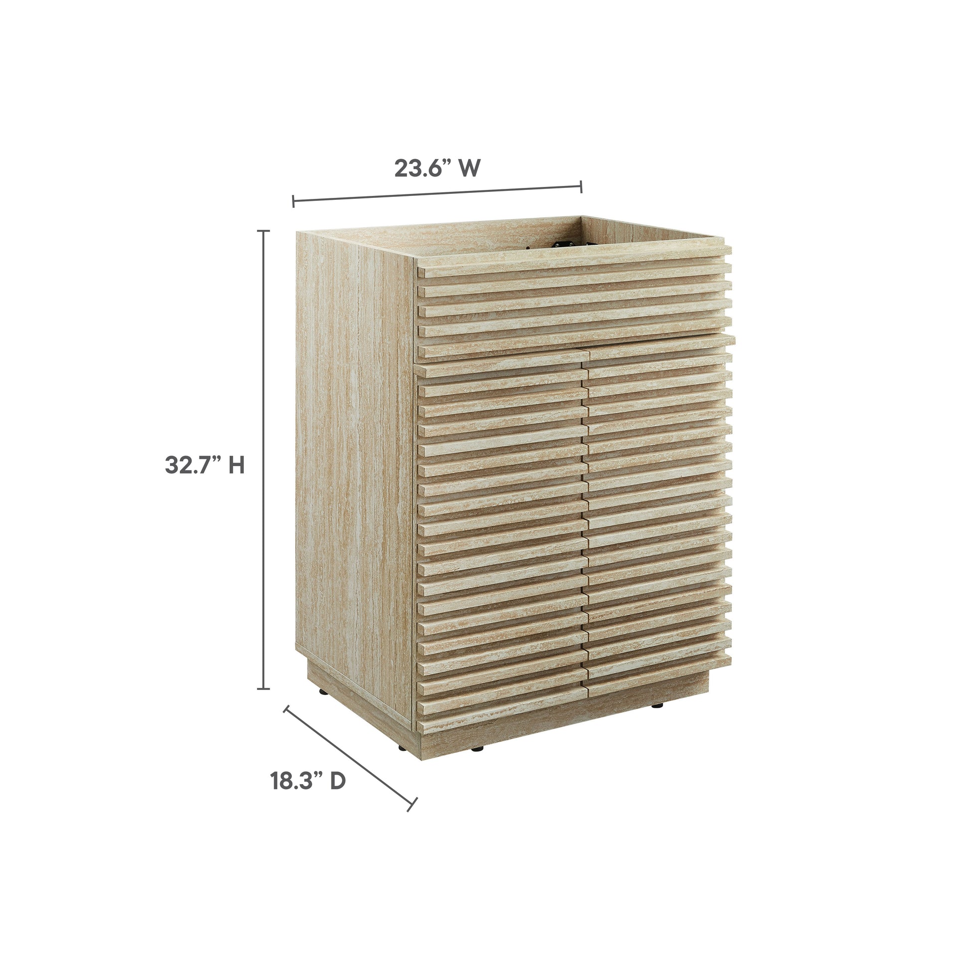 Render 24" Faux Travertine Bathroom Vanity Cabinet (Sink Not Included) by Modway | Bathroom Accessories | Modishstore - 10