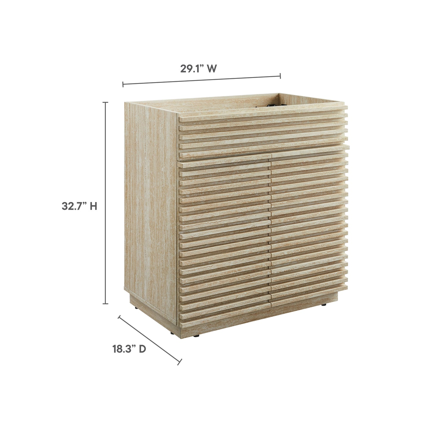 Render 30" Faux Travertine Bathroom Vanity Cabinet (Sink Not Included) by Modway | Bathroom Accessories | Modishstore - 10