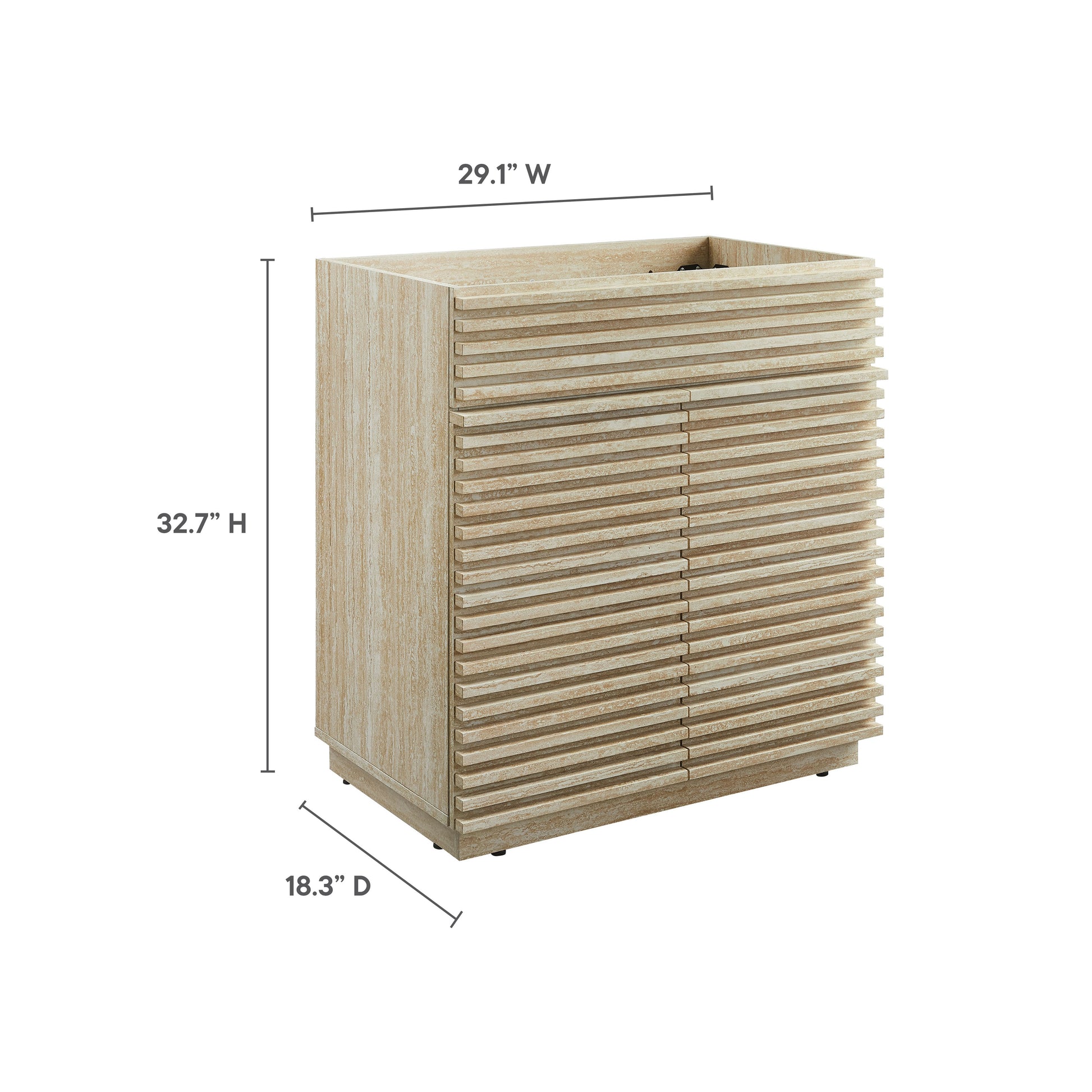Render 30" Faux Travertine Bathroom Vanity Cabinet (Sink Not Included) by Modway | Bathroom Accessories | Modishstore - 10