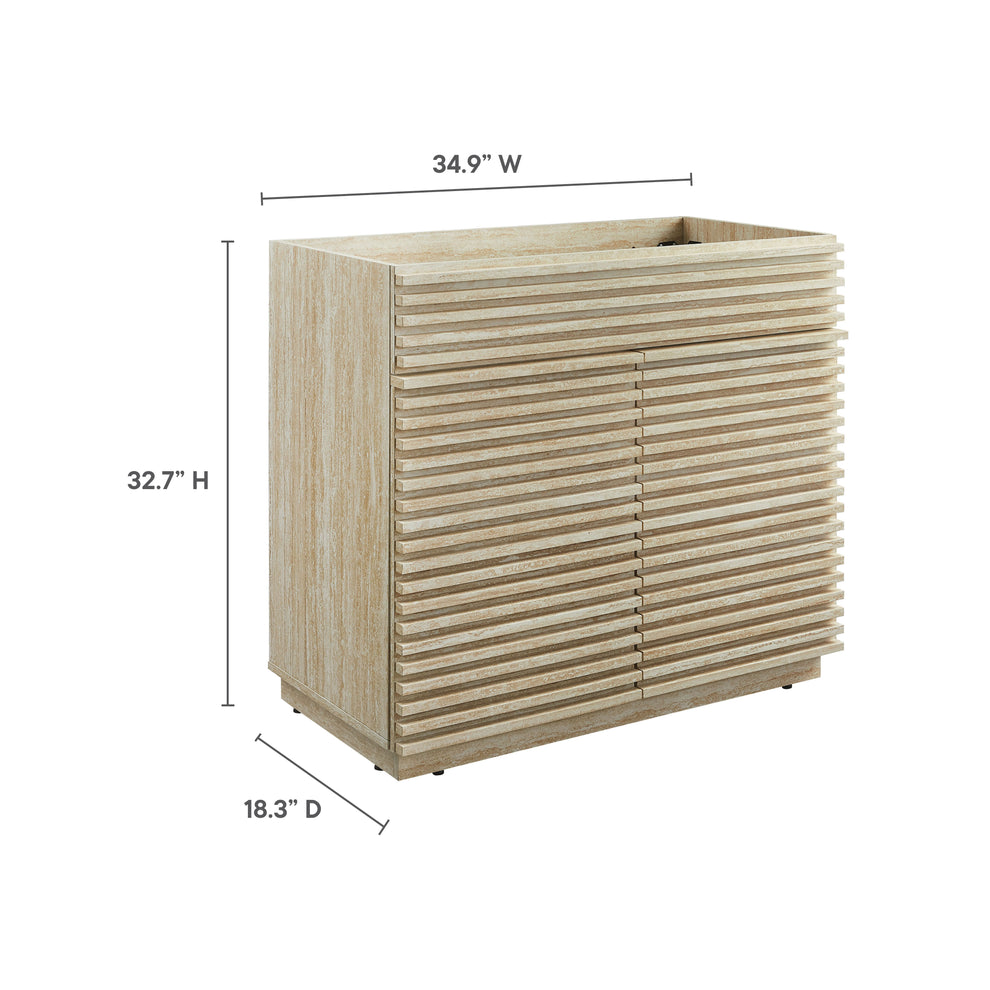 Render 36" Faux Travertine Bathroom Vanity Cabinet (Sink Not Included) by Modway | Bathroom Accessories | Modishstore - 10
